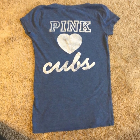 Victoria’s Secret Pink MLB Chicago Cubs Blue Black V-Neck T-Shirt Lot Bundle XS - Picture 3 of 13